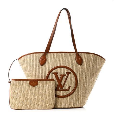 louis vuitton raffia tote.